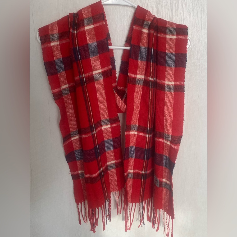 Cashmere Feel Italy Design 🇮🇹 Red Plaid Scarf